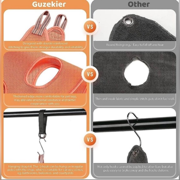 Pet Grooming Hammock for Cats & Dogs, Dog Cat Sling for Grooming Dog Cat Hammock - Picture 9 of 10